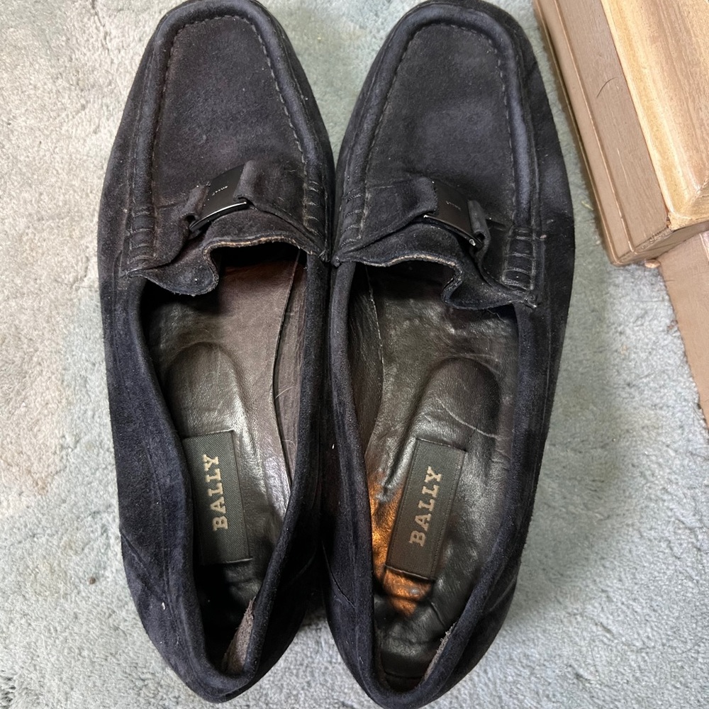 Navy Blue Suede Bally Tempest size 6.5